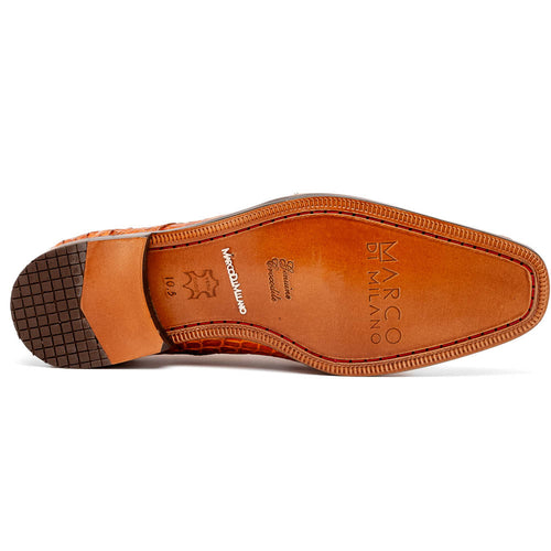Marco Di Milano Nilo Nile Crocodile Derby Brandy Shoe