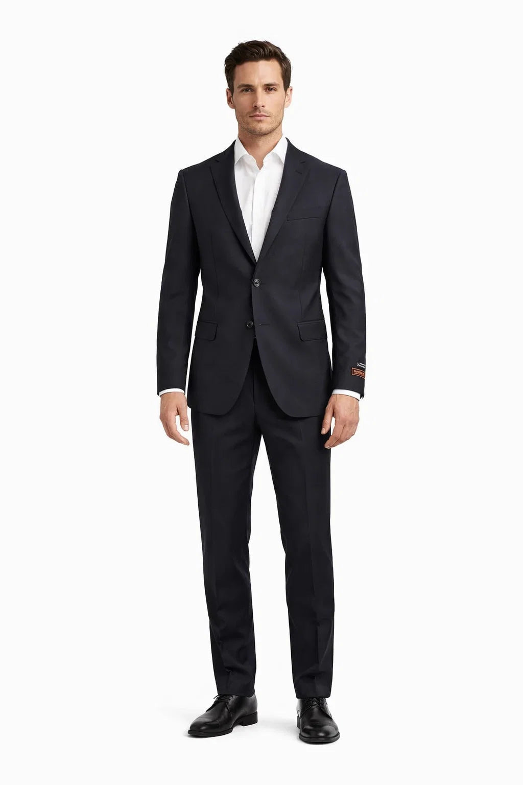 Novello Black, Modern Fit, Pure Wool Suit by Tiglio Luxe