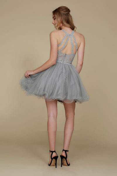 Nox Anabel B652 Silver Dama Dresses for Quinceanera Quince Outfit
