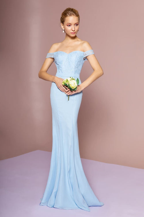 Off-Shoulder Lace Formal Gown by Elizabeth KGL2697