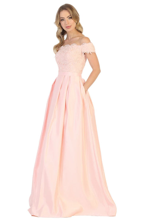 Off The Shoulder Long Ballroom Classy Dress