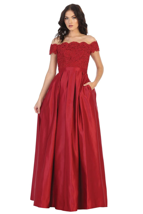 Off The Shoulder Long Ballroom Classy Dress
