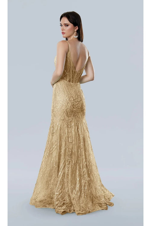 Orange Prom Dress Sequins Formal Evening Gown Stella Couture 25105