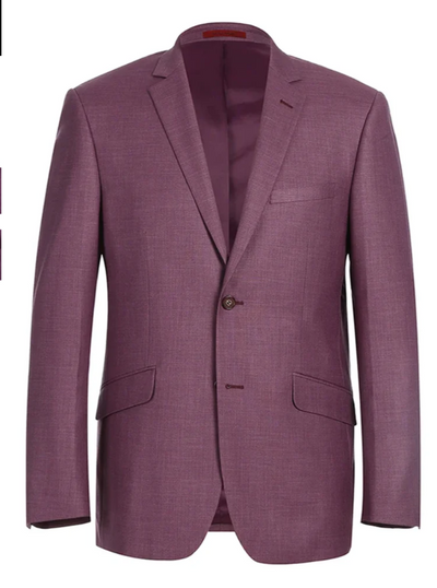 Menβs Berry Mauve Blazer β Classic 2-Button Wedding, Business and Smart-Casual Sport Coat in light purple lavender color