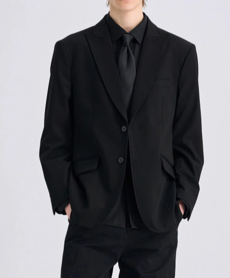 Men’s Black Western Blazer – Peak Lapel Cowboy Jacket Sport Coat