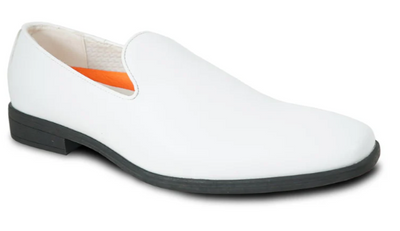 Menβs White Plain Toe Slip On Loafer Dress Shoes β Classic Formal Lightweight Shoes for Wedding, Party and Business Wear