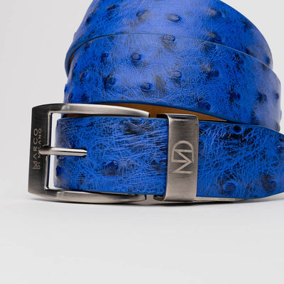 Marco Di Milano Domenico Belt Electric Blue Leather Shoe