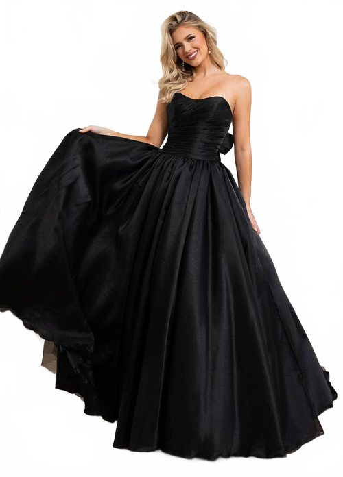 Rachel Allan 70768 Organza Strapless A-line Gown
