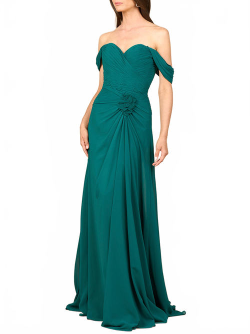 Off Shoulder Chiffon Dress