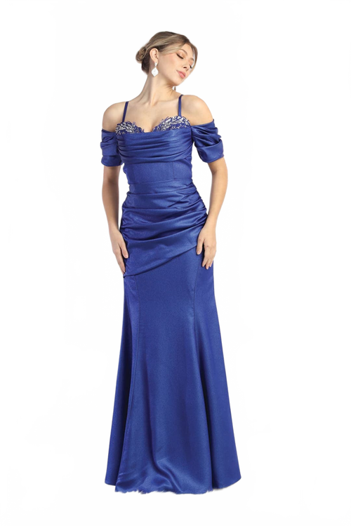 Cold Shoulder Sheath Prom Evening Gown RQ8021