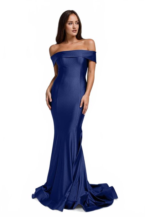 Amelia Couture 373 Off Shoulder Bodycon Mermaid Prom Evening Gown