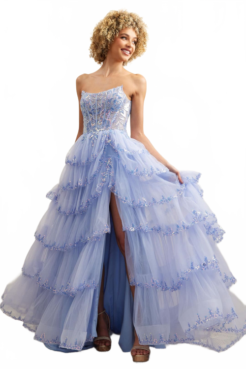 Prom Dress Sweetheart Illusion Bodice Gala Gown By Amelia Couture 4033