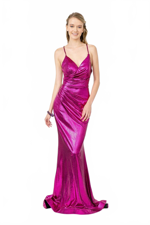 Shiny Dress - Lamé Prom Gown by Elizabeth KGL2943