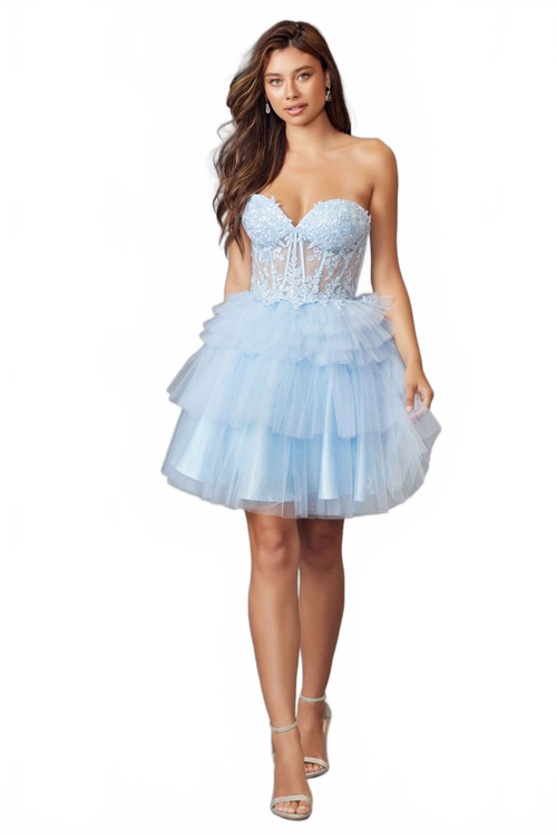 Dama Dresses for Quinceanera in Light Blue Style JT918S Quince Outfit
