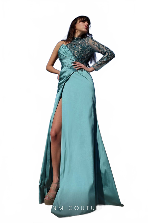MNM Couture K4017 Blue Sophisticated Evening Gown