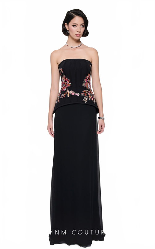 MNM Couture B1117 Off-Shoulder Black Evening Gown – Size 4