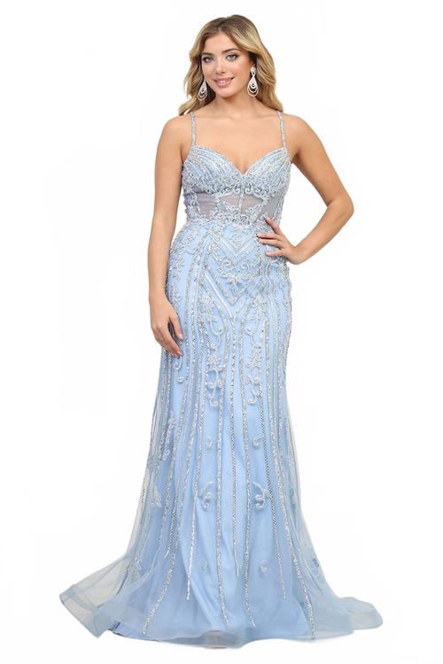 Royal Queen RQ8144 Luxurious Mermaid Prom Dress with Fine Embroidery
