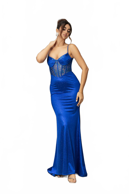 Formal Dress Fitted Sweetheart Sheath Evening Gown By May Queen MQ2133