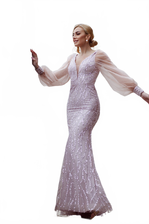 Tina Holly TK209 Wedding Prom Mermaid Beaded Evening Lace Dress