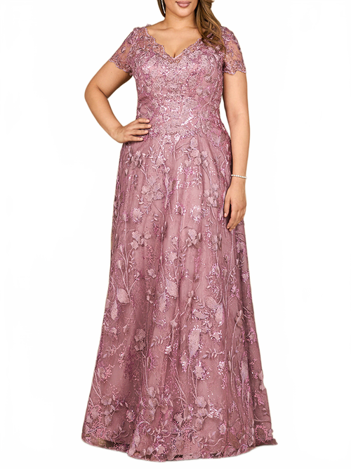 Tonal Lace Ballgown