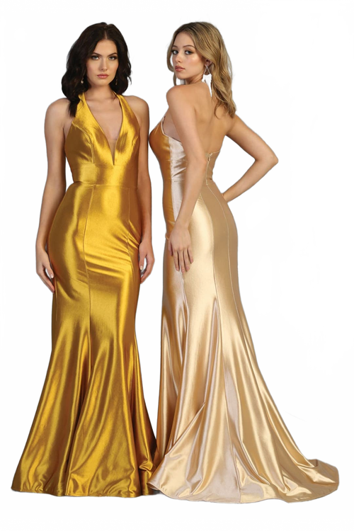 Simple Halter Prom Long Formal Gown MQ1740