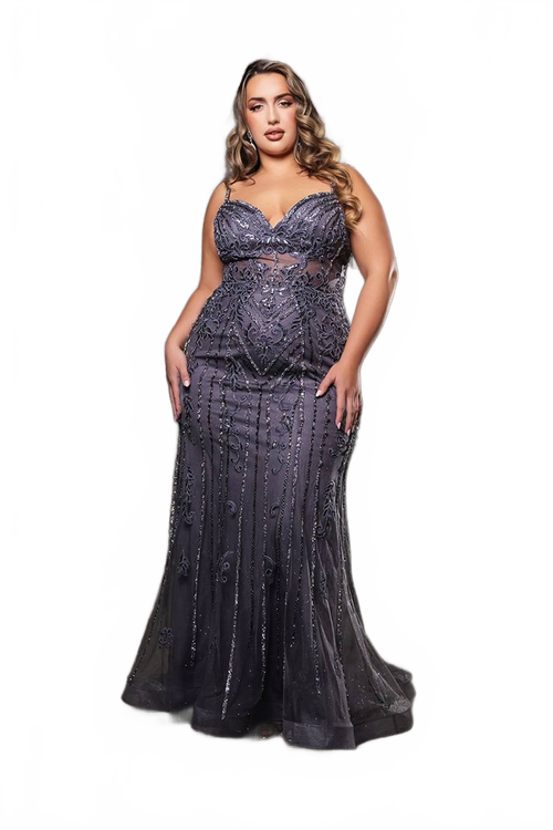 Plus Size Long Evening Gown Maxi Formal Dress for Women By Royal Queen RQ8144