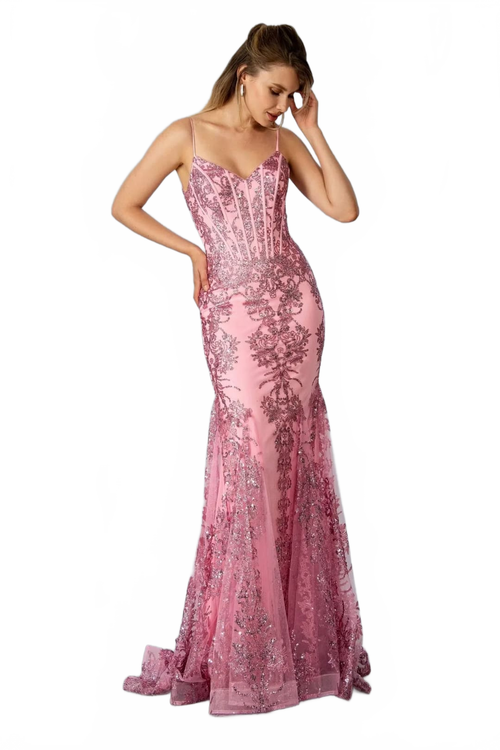 Pink Prom Dress Mermaid Formal Evening Gown Stella Couture 21066