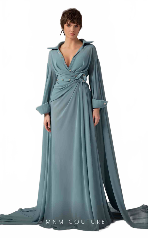 MNM Couture E0093 Cherry Long Sleeve Gown – Size 4
