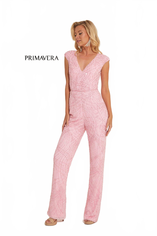 Primavera Couture 4384 - Beaded Formal Jumpsuit