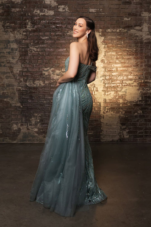 Pageant Dress Asymmetric Sheer Sides Prom Gown By Royal Queen RQ8177