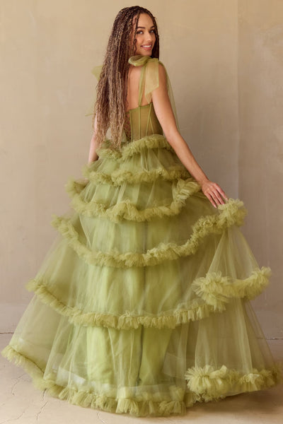 Pageant Dress Sleeveless Layered Ruffles Gown By Amelia Couture 8900