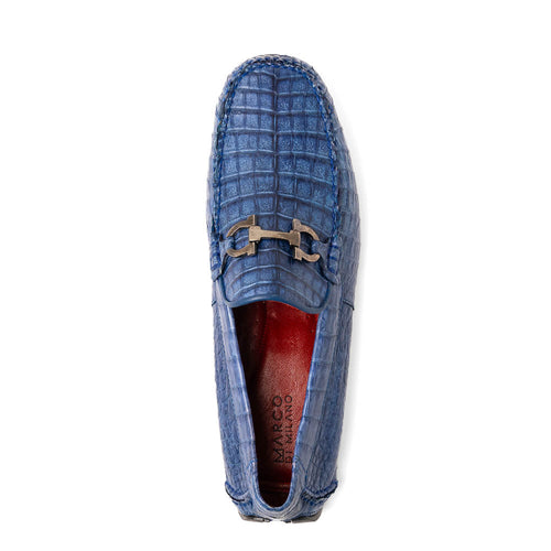Marco Di Milano Parma Caiman Belly Bit Drivers Blue