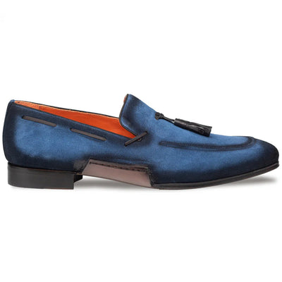 Mezlan Pavese Suede Tassled Slip On Cobalt (21310)