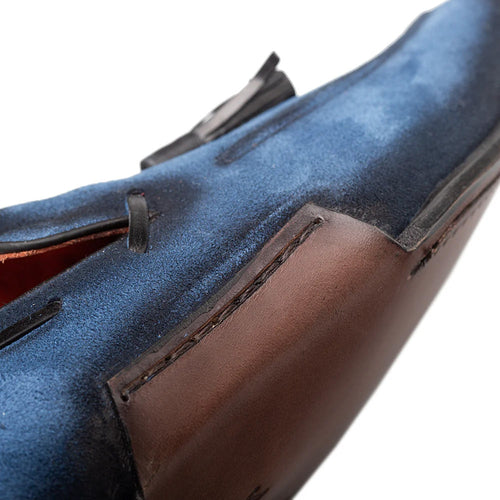 Mezlan Pavese Suede Tassled Slip On Cobalt (21310)
