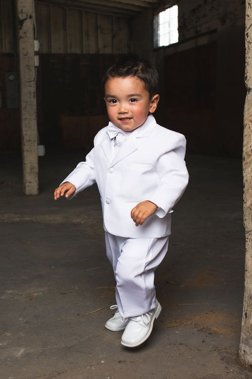 Bond Kids White Tuxedo 5-Piece Set by Peanut Butter Collection