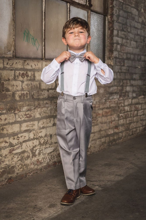 Dustin Kids Heather Grey 4-Piece Barn Wedding Set by Peanut Butter Collection