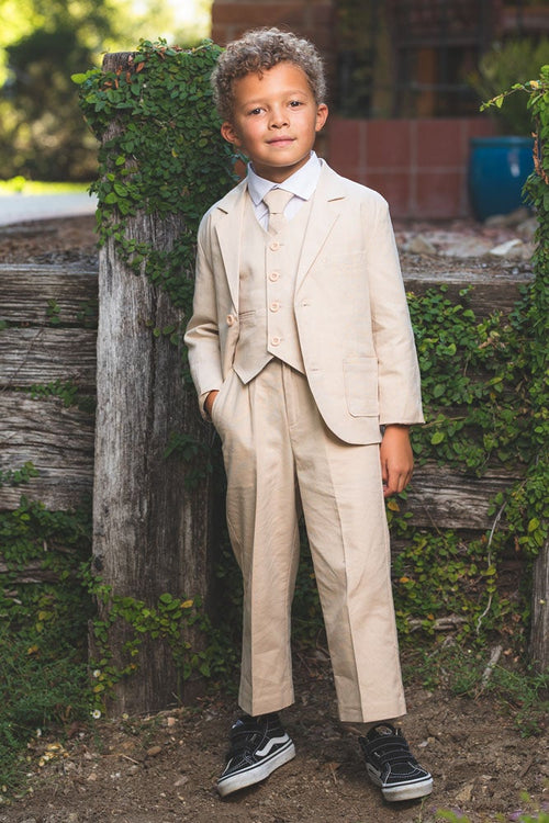 Safari Kids Linen Sand Suit 5-Piece Set by Peanut Butter Collection