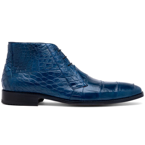 Marco Di Milano Pietro Alligator Blue Chukka Boots
