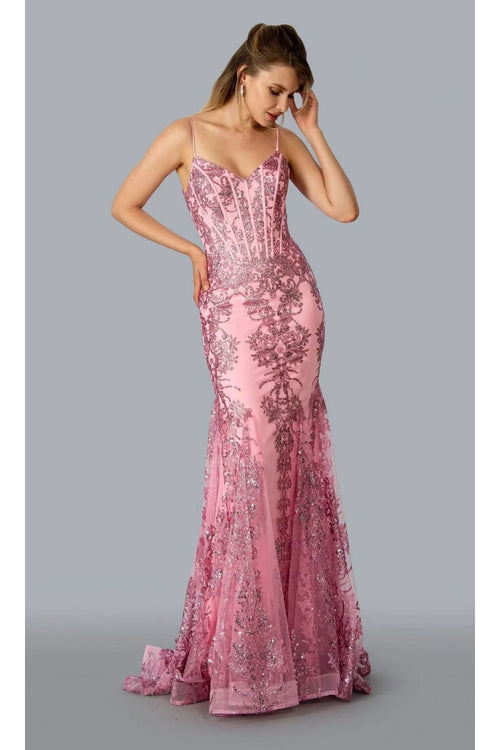 Pink Prom Dress Mermaid Formal Evening Gown Stella Couture 21066