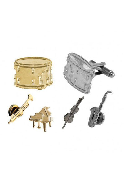 Musical Instruments Studs and Cufflinks Set by Pioneerin