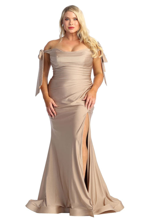 Plus Size Long Evening Gown Maxi Formal Dress for Women