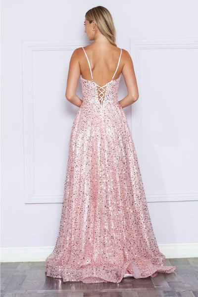 Poly USA 9290 Side Pockets A-Line Pageant Dress