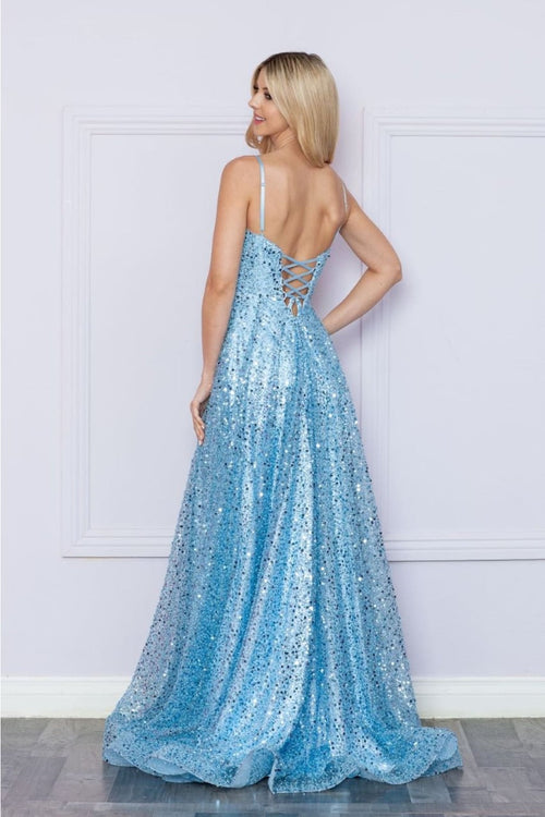 Poly USA 9290 Side Pockets A-Line Pageant Dress
