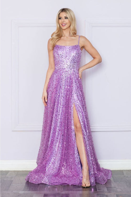 Poly USA 9290 Side Pockets A-Line Pageant Dress