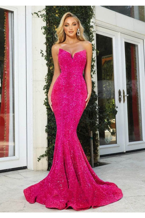 Portia and Scarlett PS21208 Sweetheart Sequined Stretchy Pageant Gown