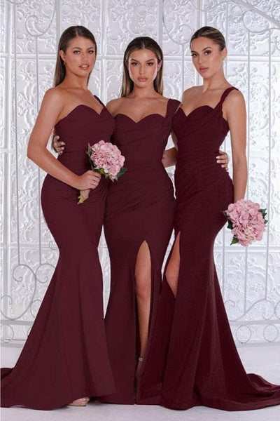 Portia and Scarlett PS21258 - Draped One Shoulder Evening Gown for Effortless Style