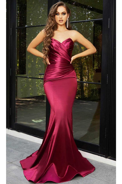 Portia and Scarlett PS21279 -long- Mermaid Prom Dress with Pleat-Ornate Detail