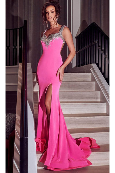 Portia and Scarlett PS23163 - Long- Prom Gown with a Jeweled Sweetheart Neckline