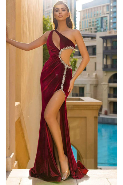 Portia and Scarlett PS23475 - Asymmetric Neck Cutout Evening Gown for a Unique Look