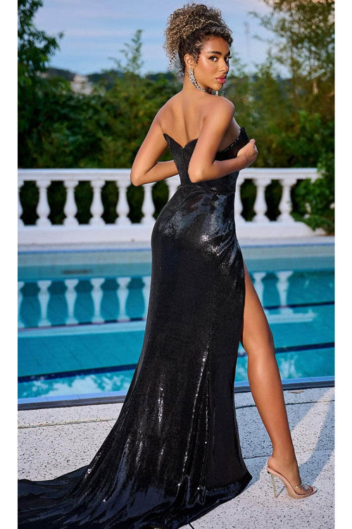 Portia and Scarlett PS23824 -long- Mermaid Prom Dress with Sequins